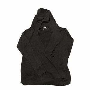 Maurices dark gray open from hooded sweatshirt